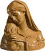 Matka Boża z Dzieciątkiem (popiersie) - Figura (27 cm)