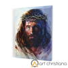 Obraz religijny z Chrystusem w koronie cierniowej, płótno canvas